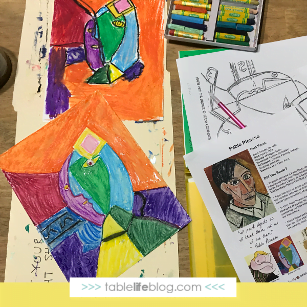 Artist study and mixed media: the perfect combination for homeschool art!