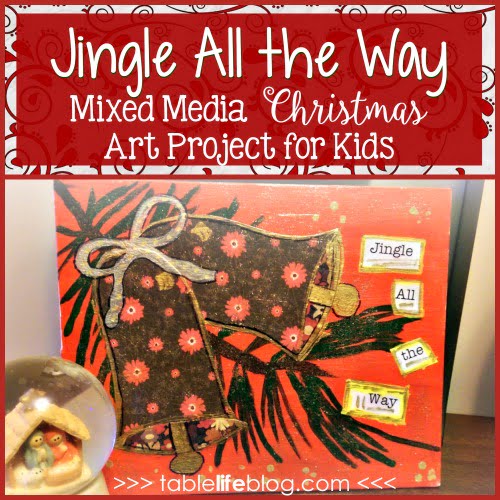 Jingle Bells Christmas Art: A Fun & Easy Mixed Media Project