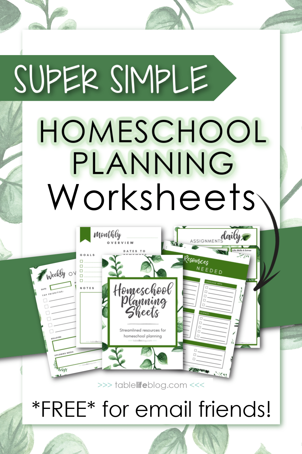 Super Simple Homeschool Planning Worksheets: Free Downloads for Relaxed Homeschooling: