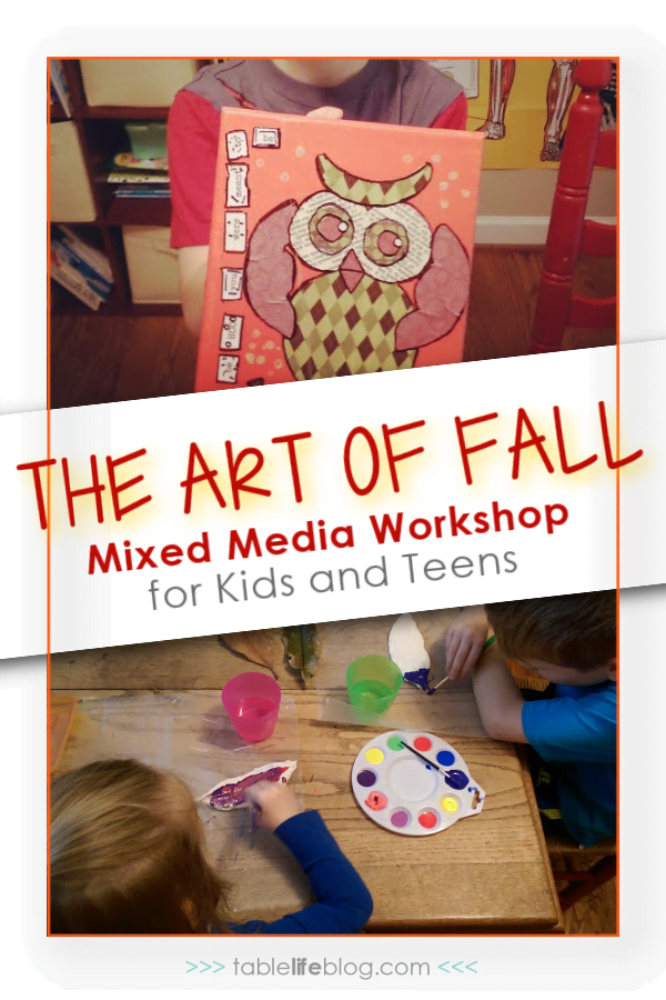 Looking for some art inspiration to enjoy during the autumn months of homeschooling? This fall-themed mixed media workshop can help!