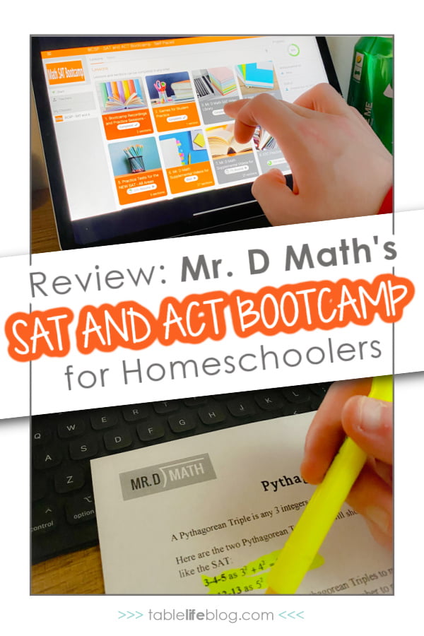 Help your homeschooler reduce ACT and SAT-related stress with self-paced SAT and ACT Bootcamp from Mr. D Math. 
